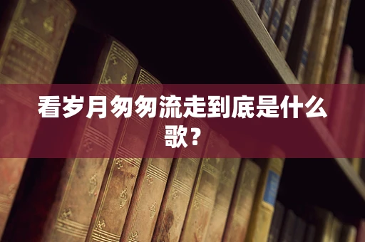 看岁月匆匆流走到底是什么歌？